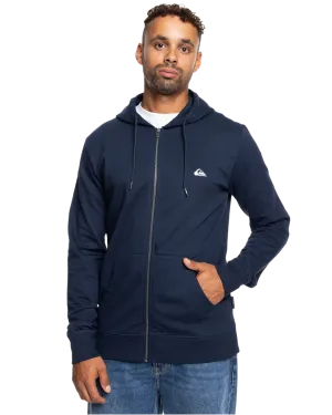 Basic Zip Hoodie in Navy Blazer