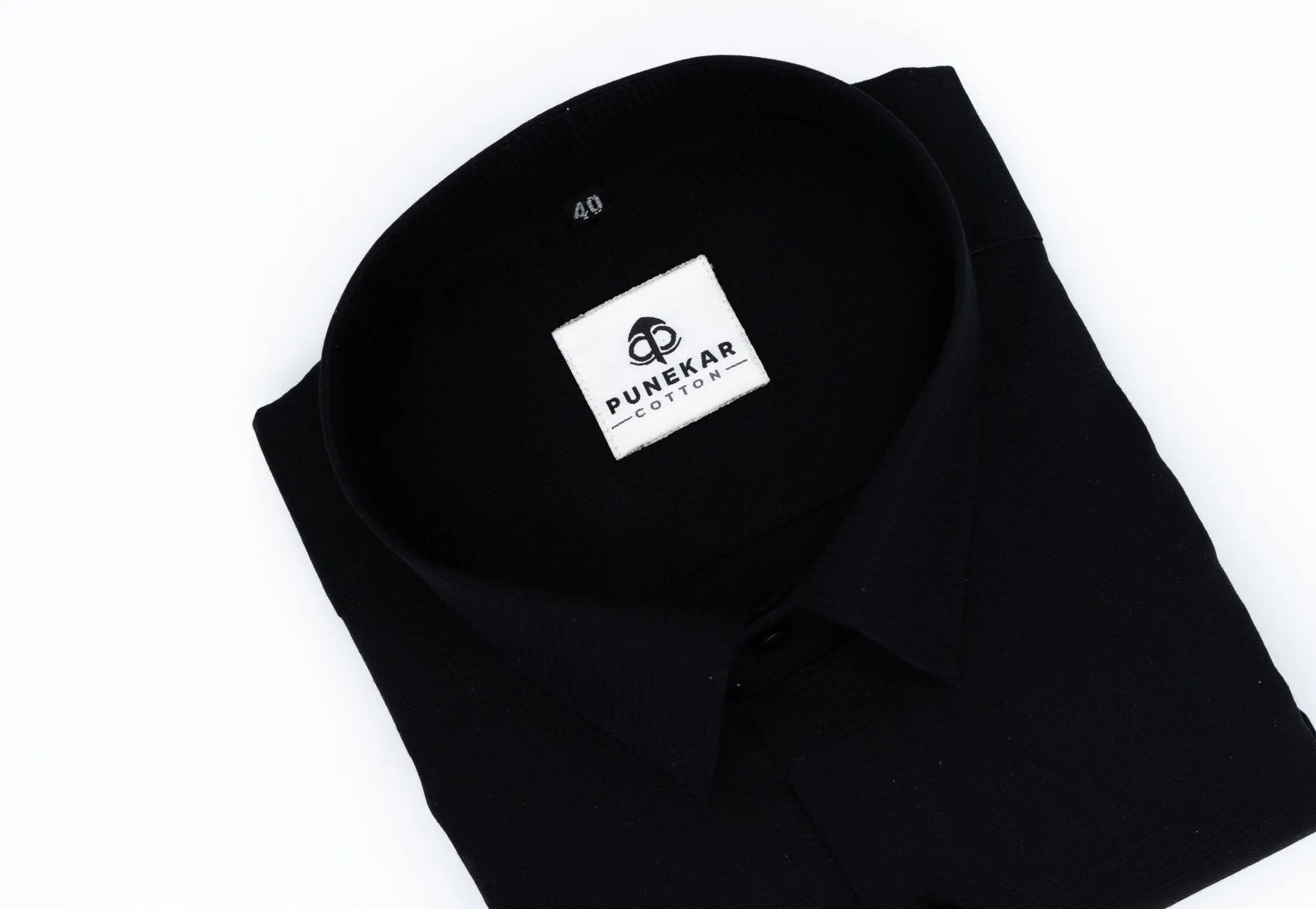 Black Color Twitter Lining Blende Cotton Shirts For Men