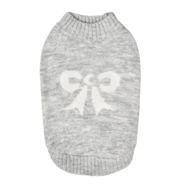 blooming ribbon sweater - grey