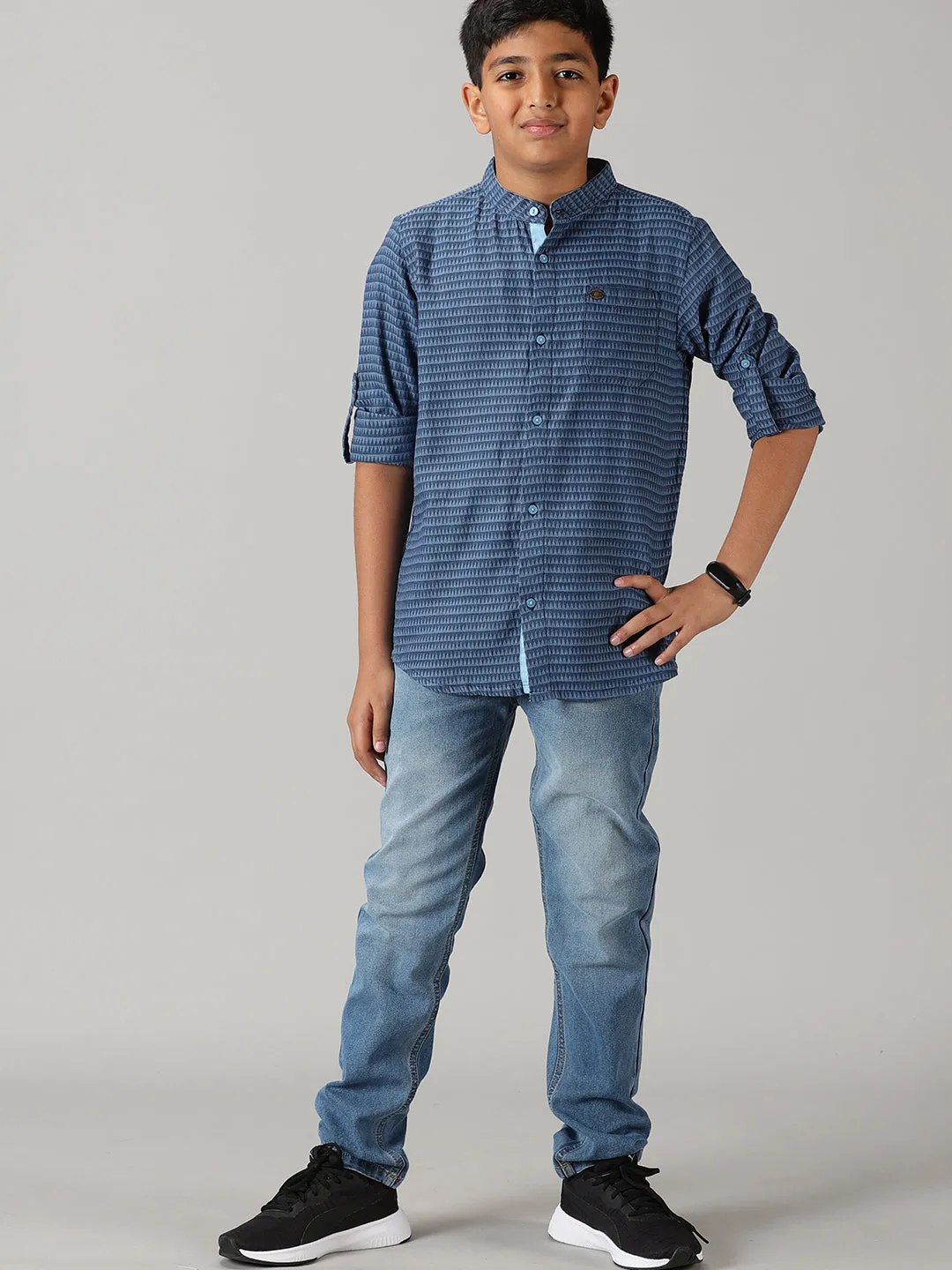 Boys Full Sleeve Kurta Shirt