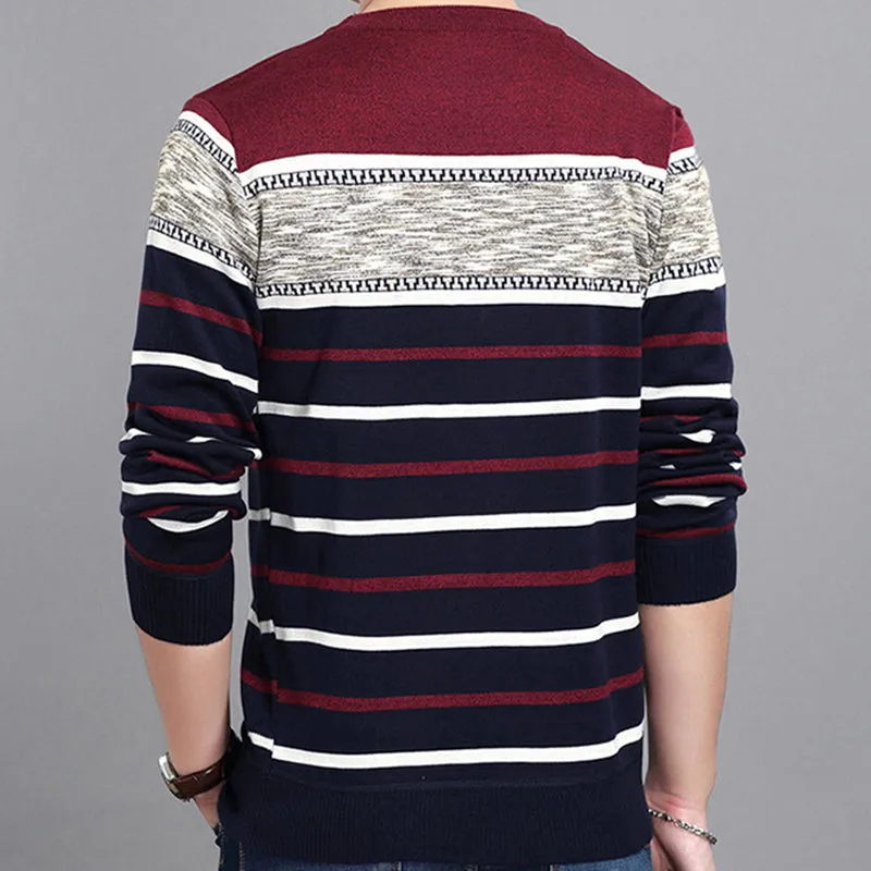 Brand Clothing Mens Sweater New Round Collar Pullover Men Knit Shirt