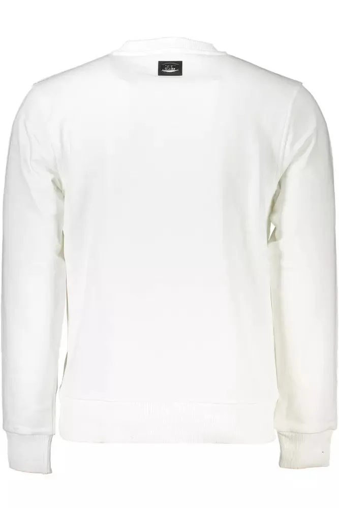 Cavalli Class White Cotton Men Sweater