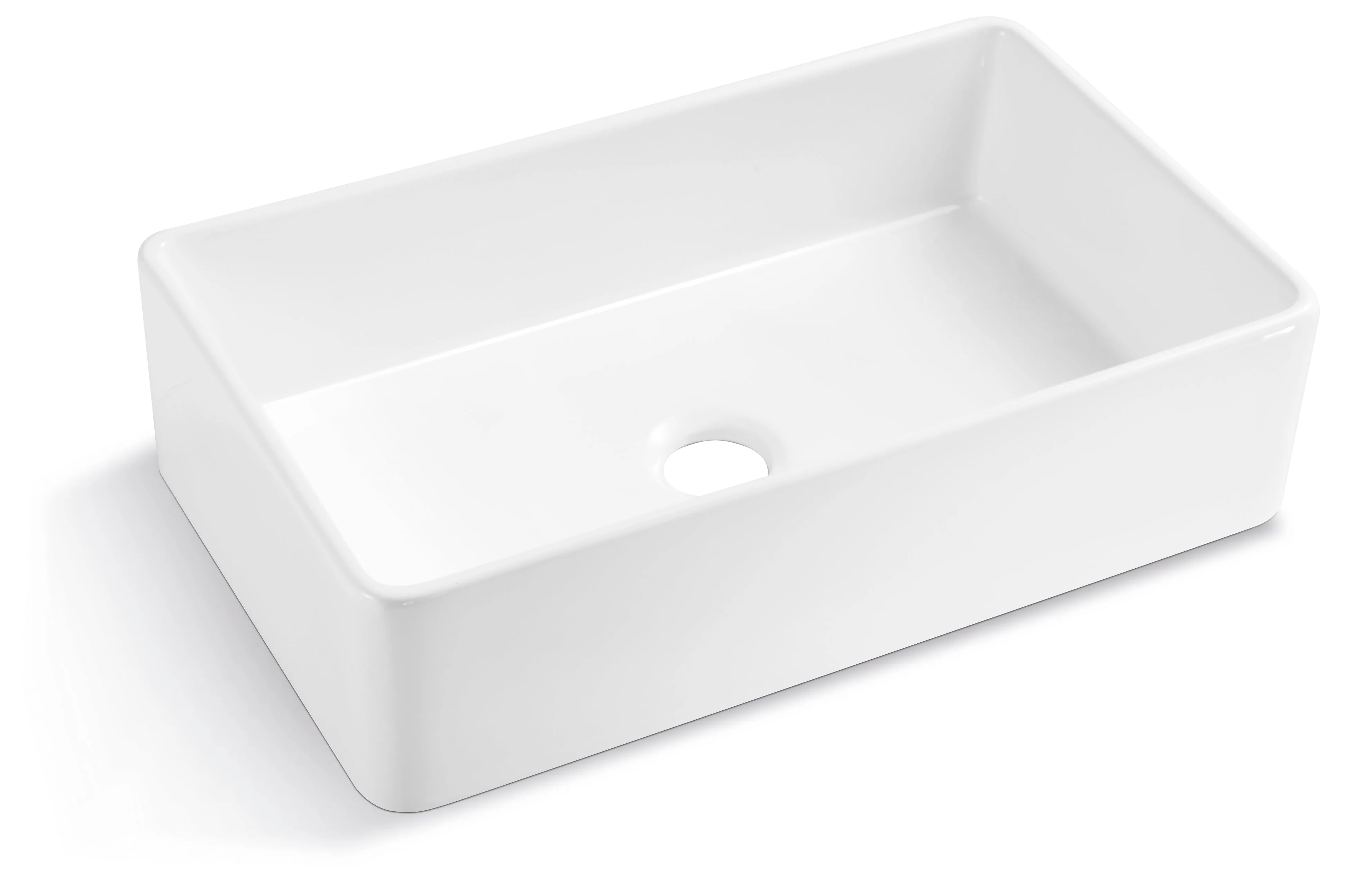 Ceramic Single Bowl Rectangle Kitchen Sink 30" Wide by 18" Deep