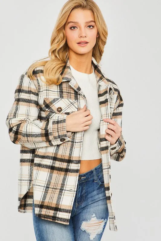 Coziest Place Plaid Shacket