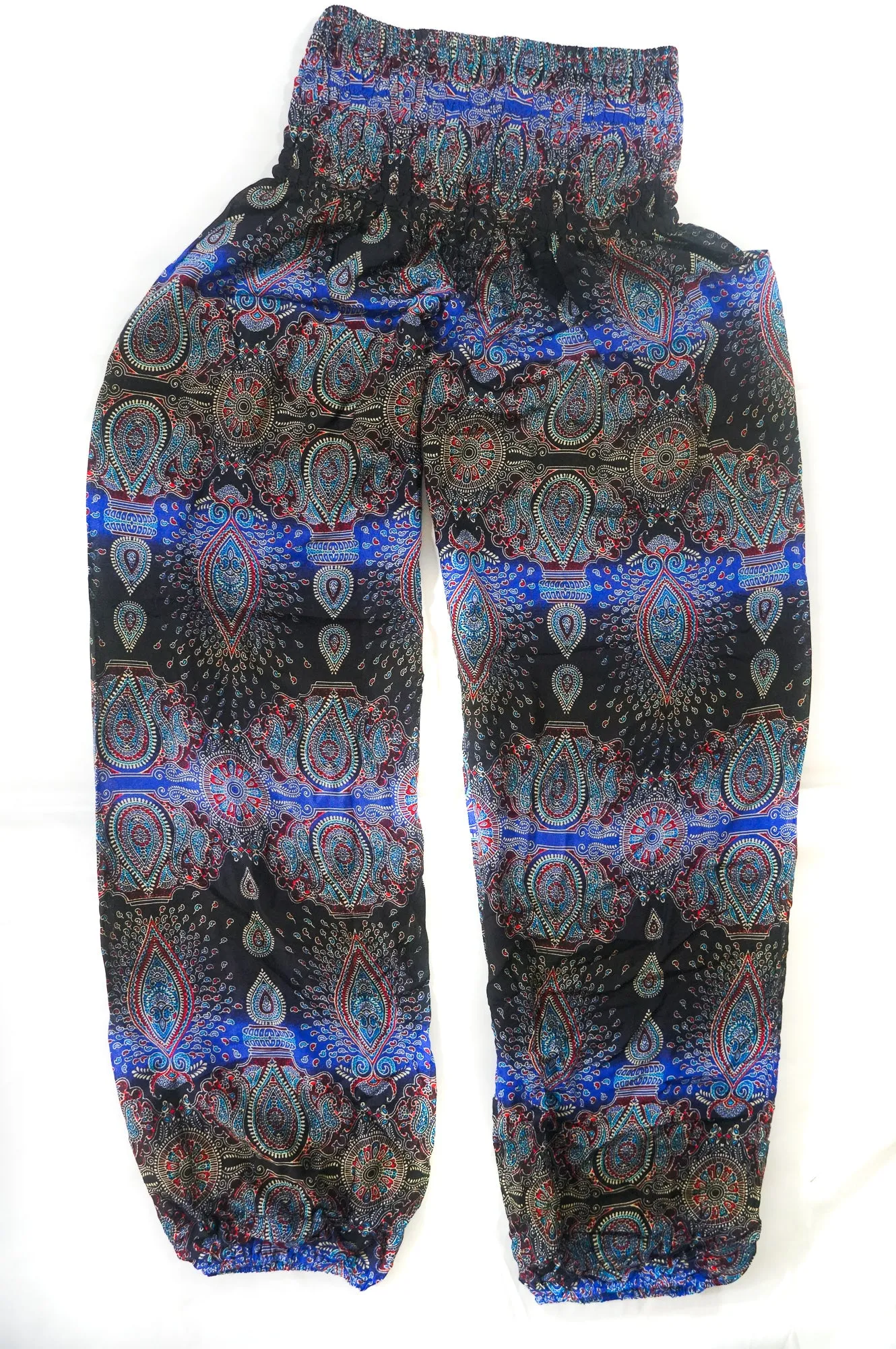 Dark Blue Paisley Harem Pants