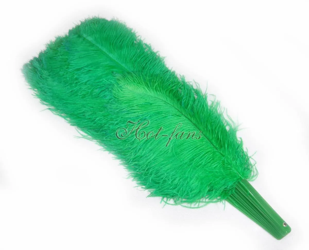 Emerald green Advanced XL 2 Layers Ostrich Feather Fan 34"x 60"