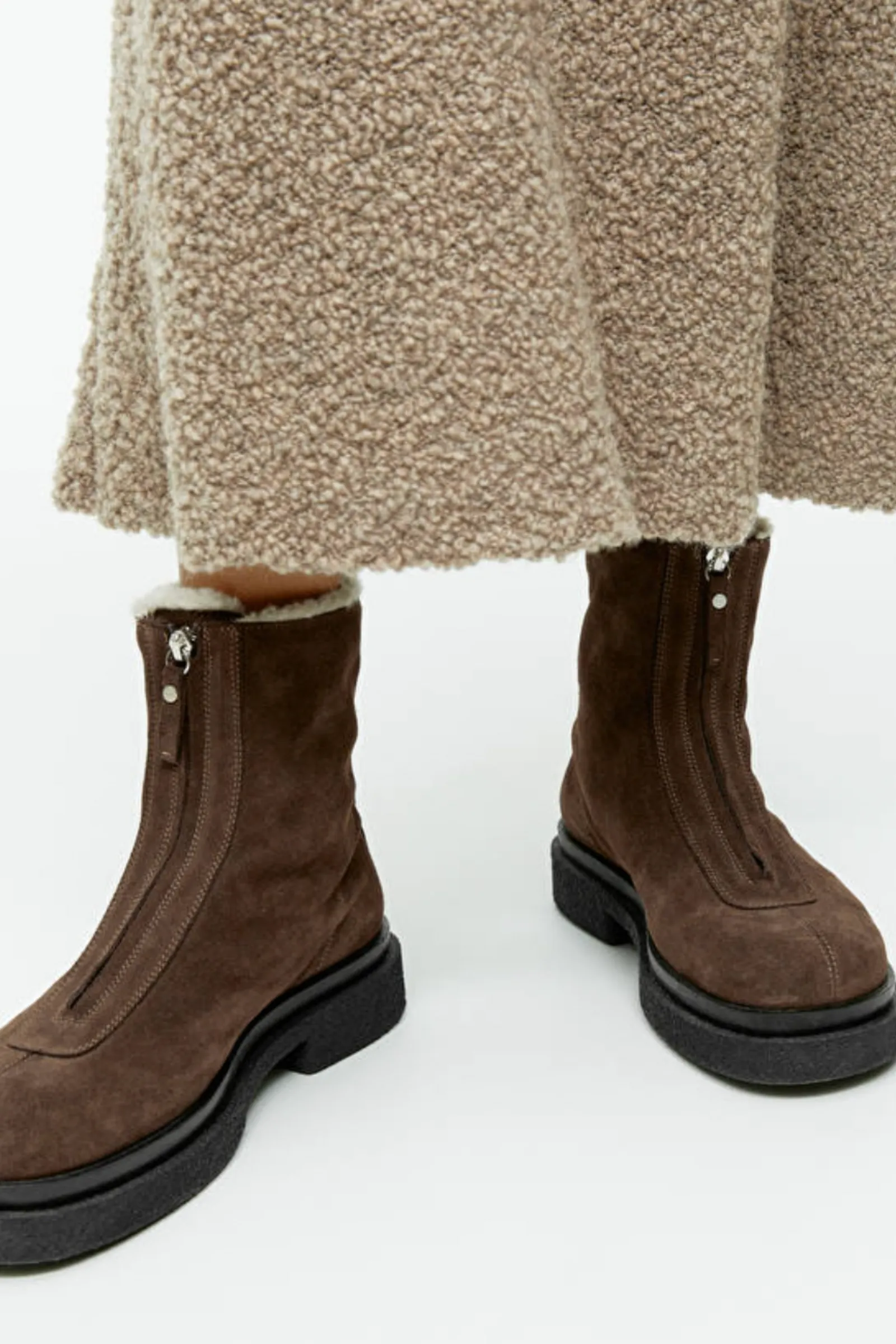 Faux Fur Leather Boots