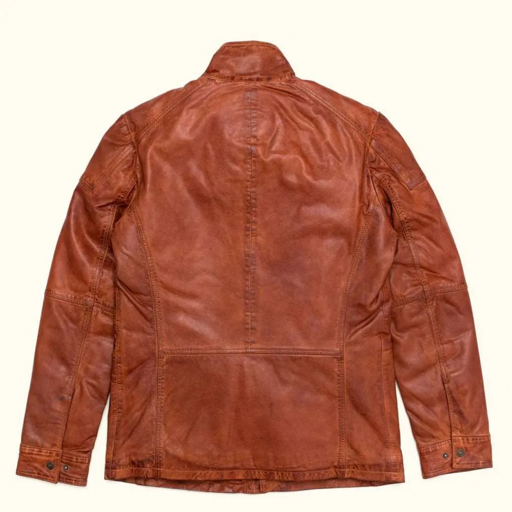 Field Leather Jacket - Light Brown Classic