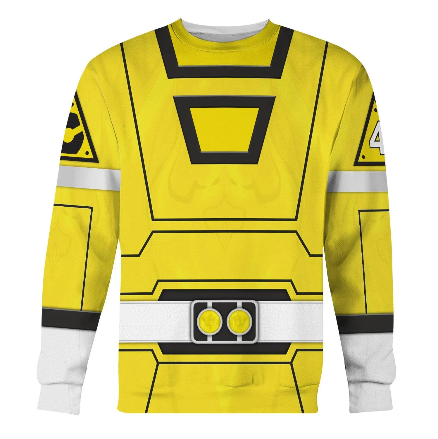 Gearhomie Yellow Power Rangers Turbo Hoodies Sweatshirt T-shirt Hawaiian Tracksuit