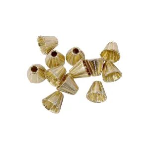 Gota Cona Cap Motif for Rakhi, Jewelry making, Craft or Decor, Golden,12 Pieces