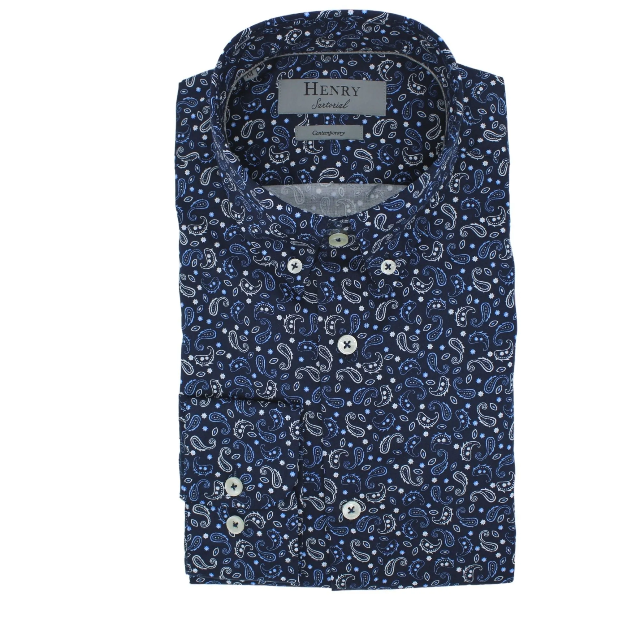 Henry Sartorial Selby Shirt Navy