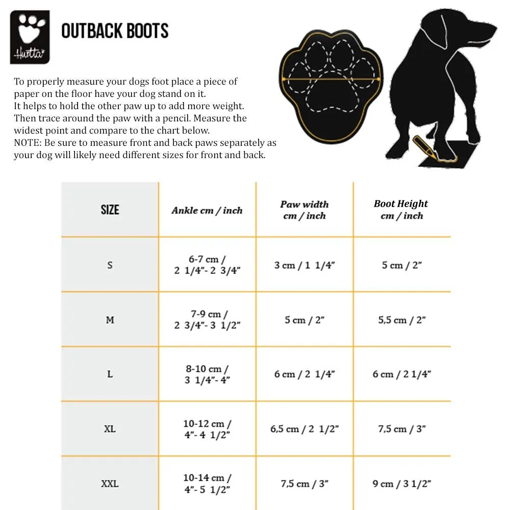 Hurtta Outback Boots - Granite (2 pack)