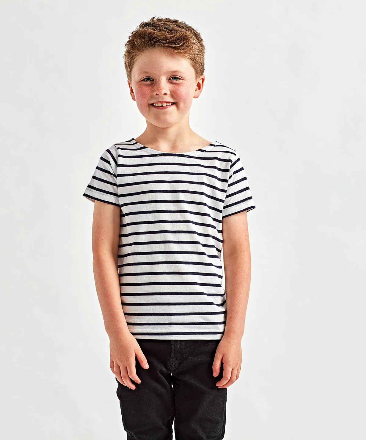 Kids Marinire coastal short sleeve tee | White/Navy