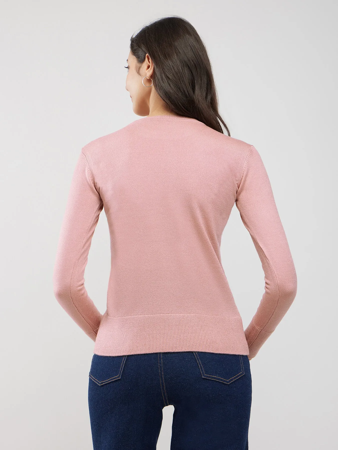 LivSoft Button Detail Sweater - Blush