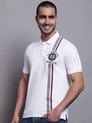 Men White Casual T-Shirt