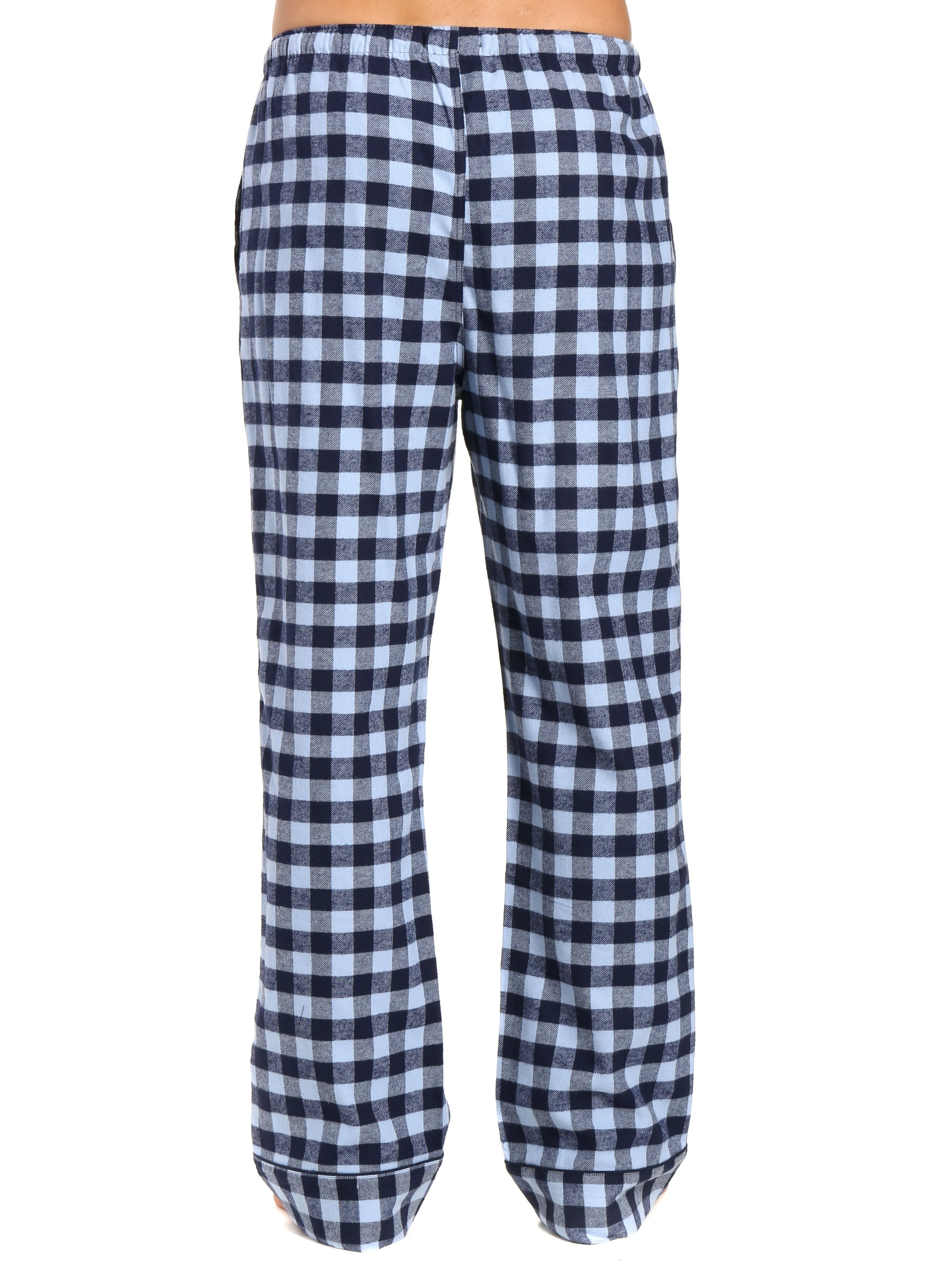 Mens Gingham 100% Cotton Flannel Lounge Pants