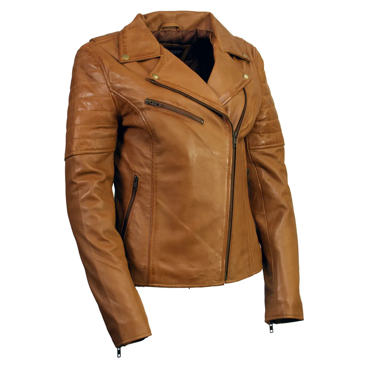 Milwaukee Leather Women's Duchess Whiskey Motorcycle Style Fashion Casual Leather Jacket SFL2870