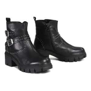 Milwaukee Leather Women's Siren Premium Black Studded Fashion Boots w/ Side Zippers MBL9446