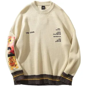 Portrait sleeve sweater