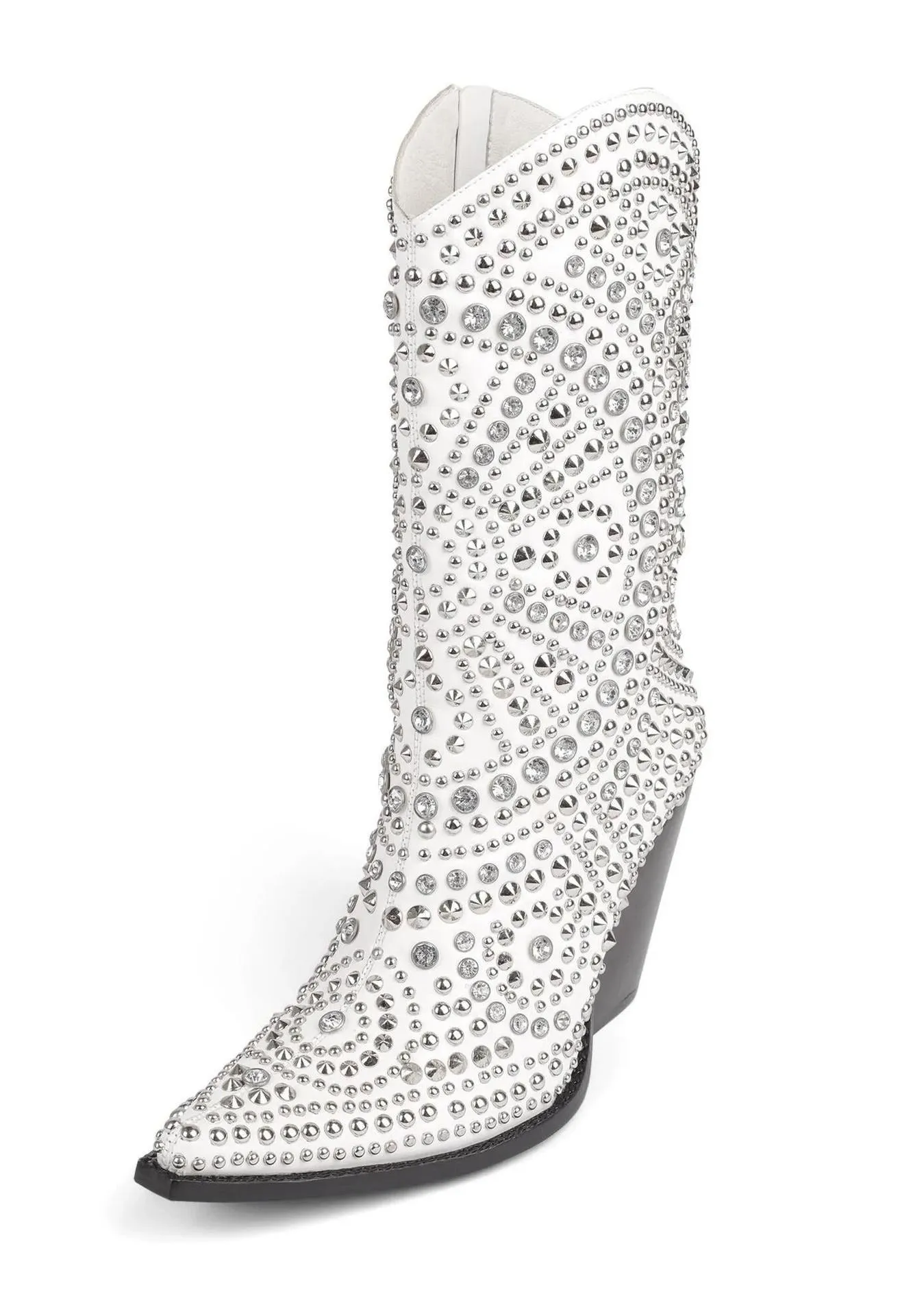 Pre Order:  Crystal Studded Wedge Heels Boots