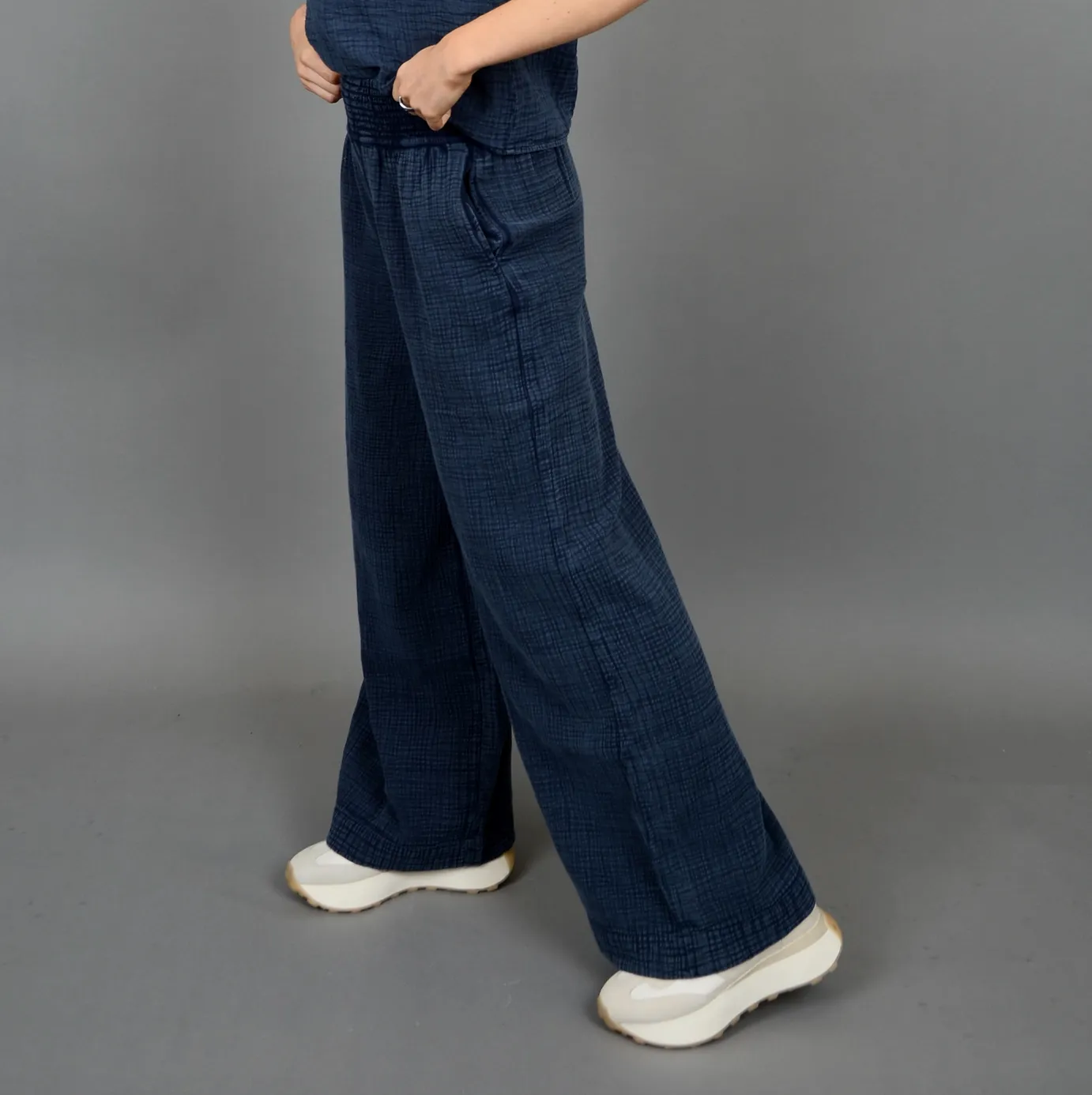 RD STYLE - Anokia Bubble Gauze Pants