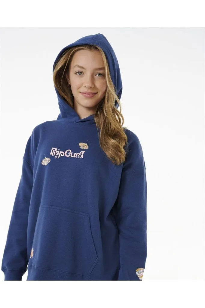 Rip Curl Summer Solstice Girls Hoody Washed Navy