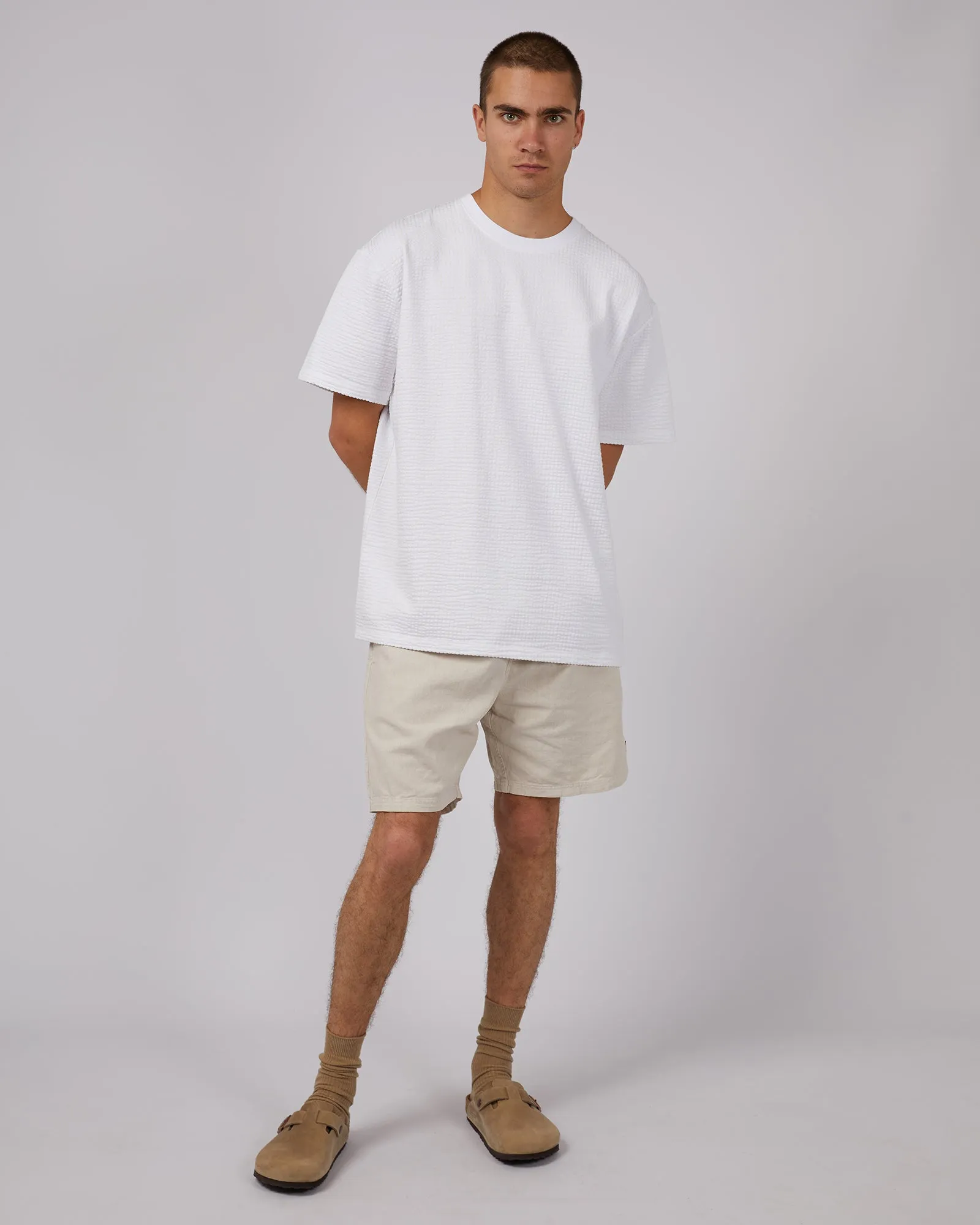 Seersucker Tee White