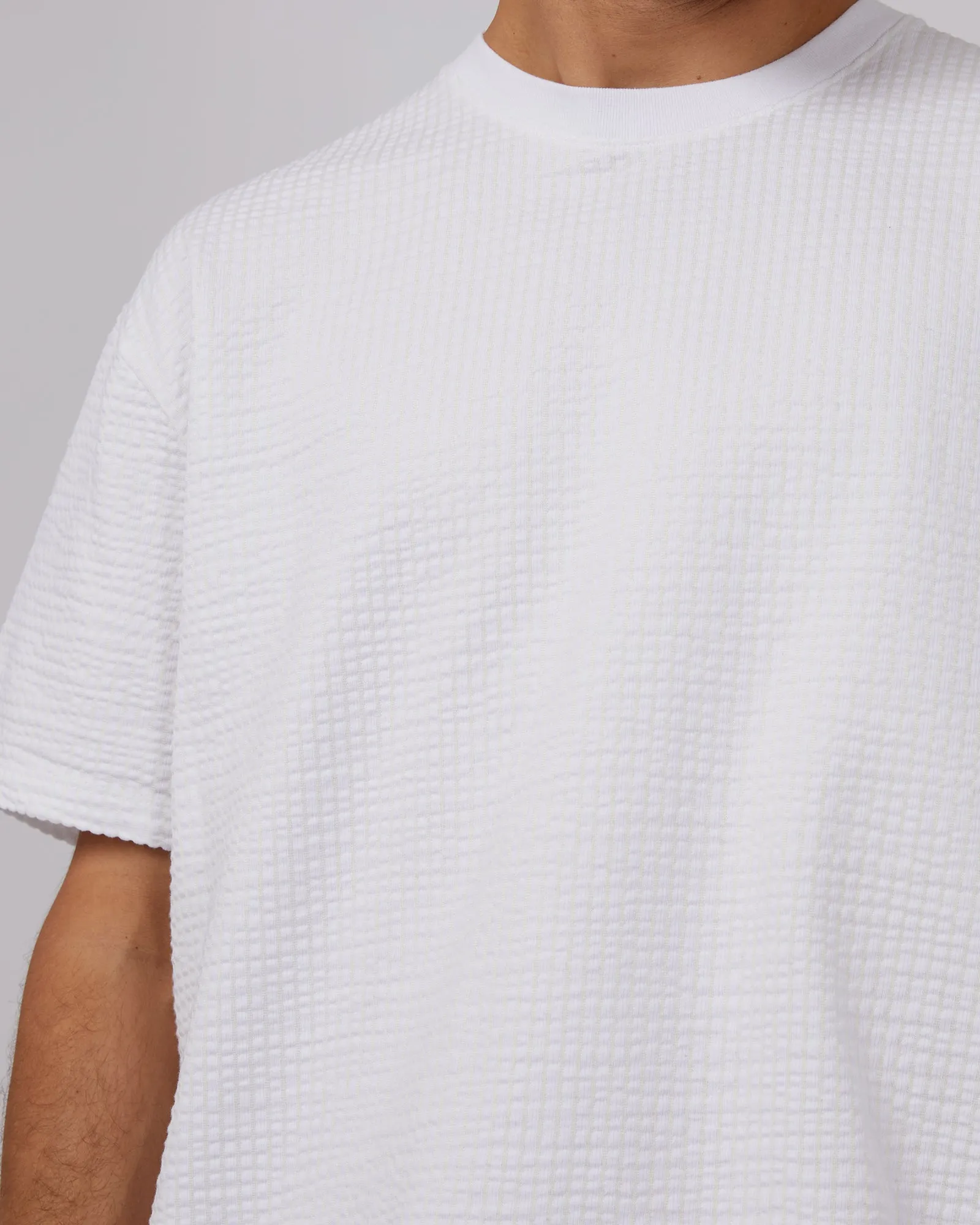 Seersucker Tee White