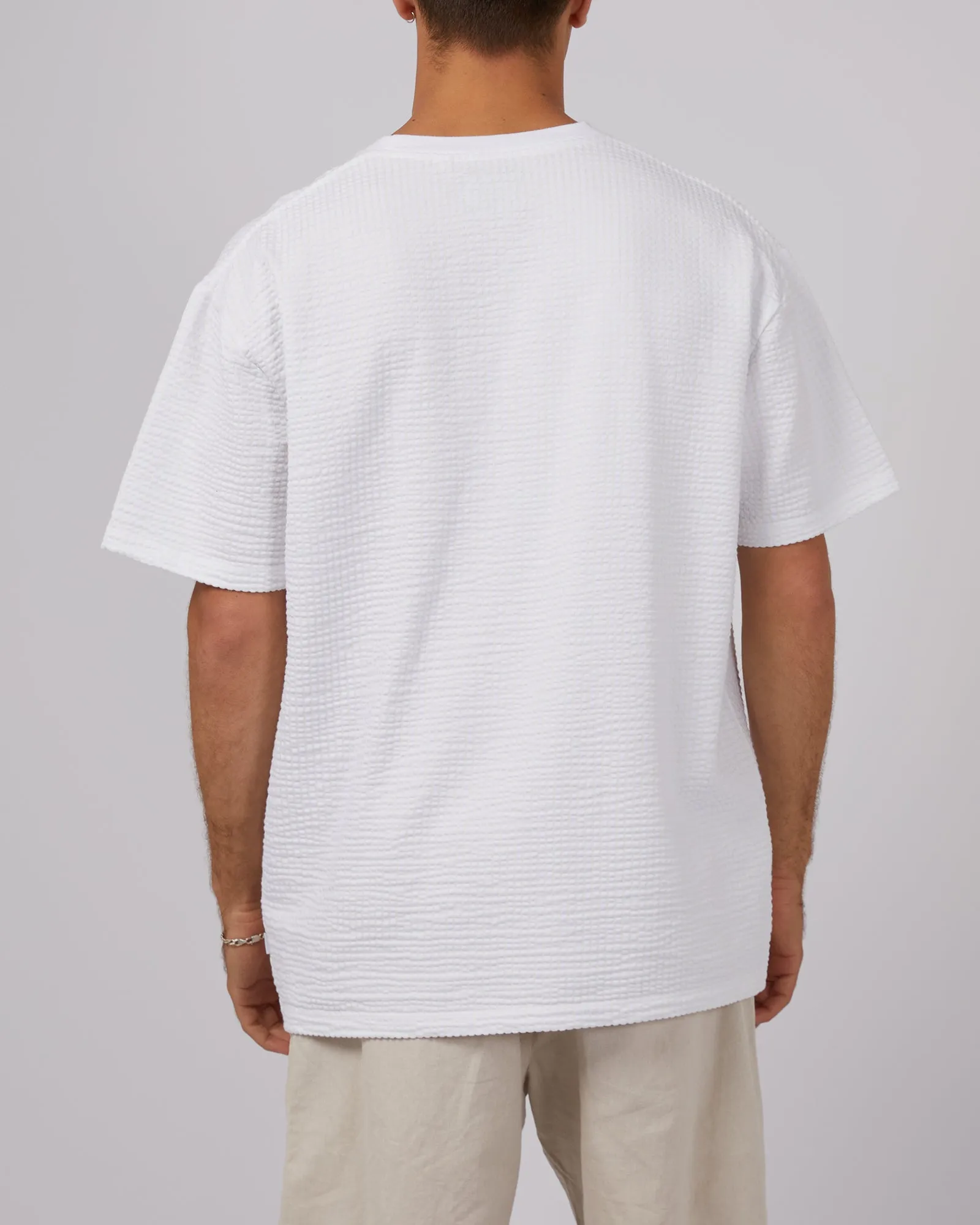 Seersucker Tee White