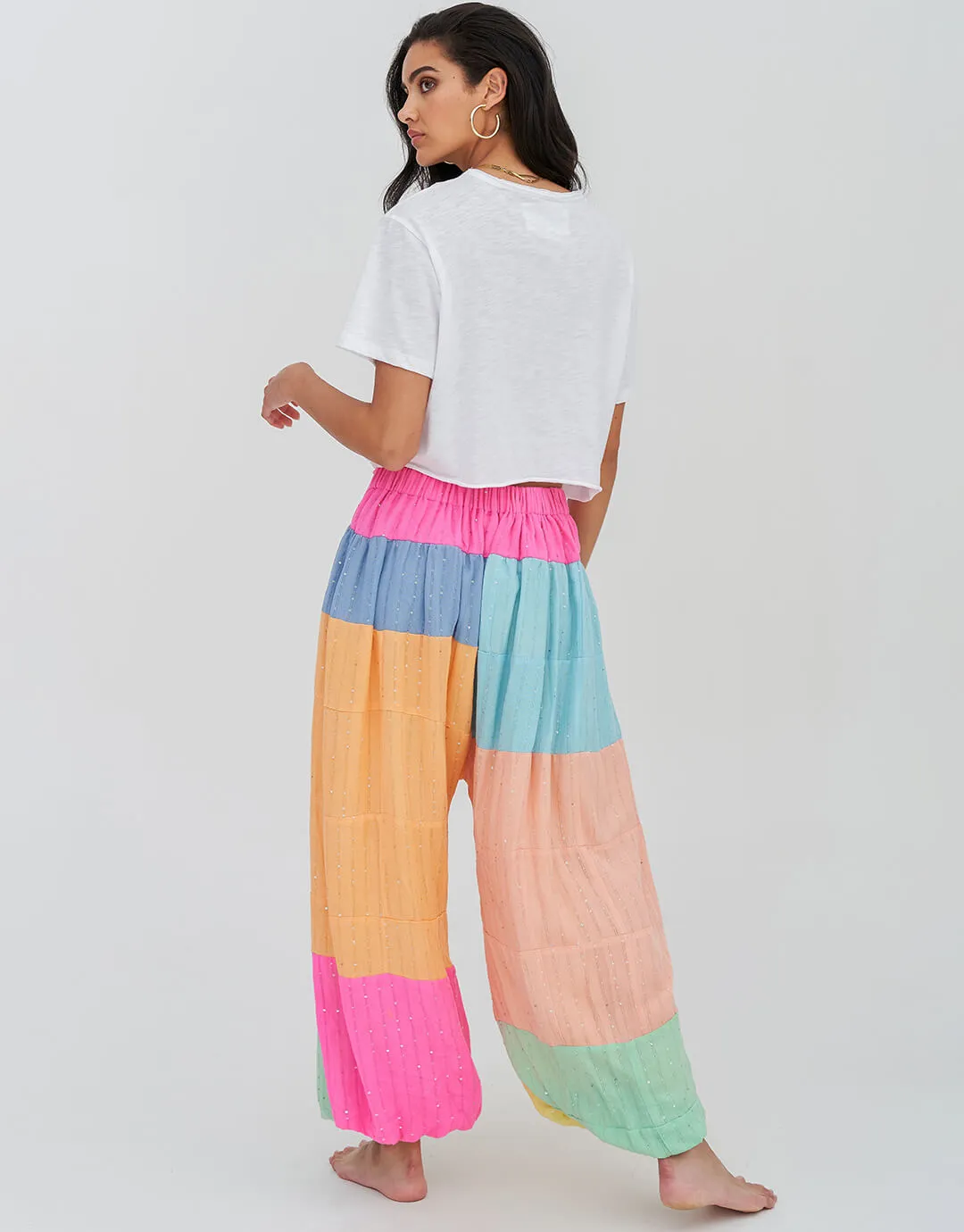 Sequin Aladin Pants - Pastels