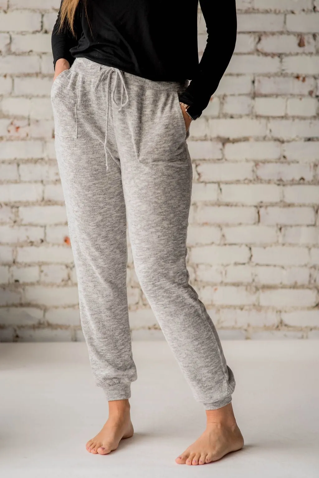 So Soft Heathered Drawstring Joggers