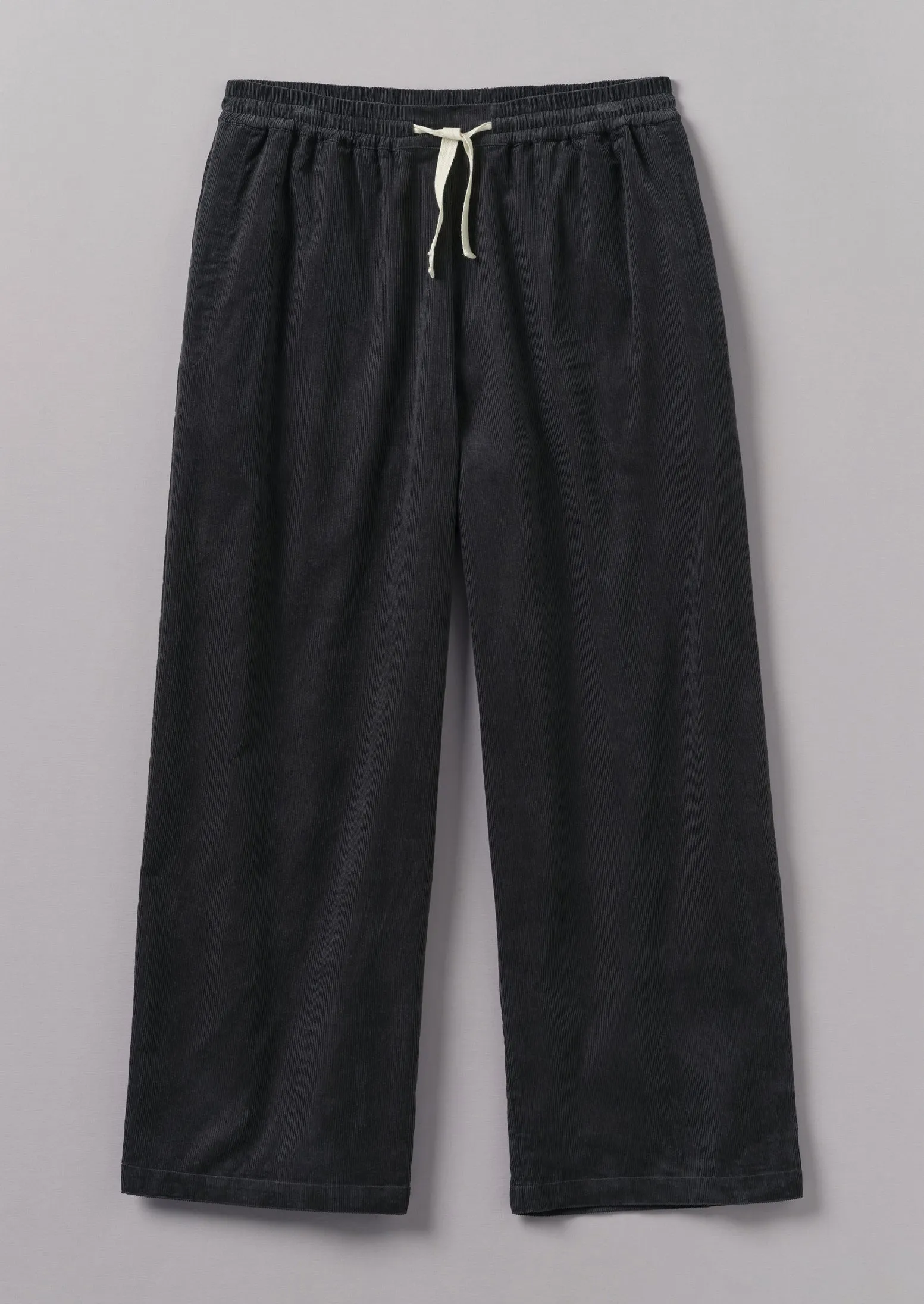 Soft Organic Cord Lounge Pants | Charcoal