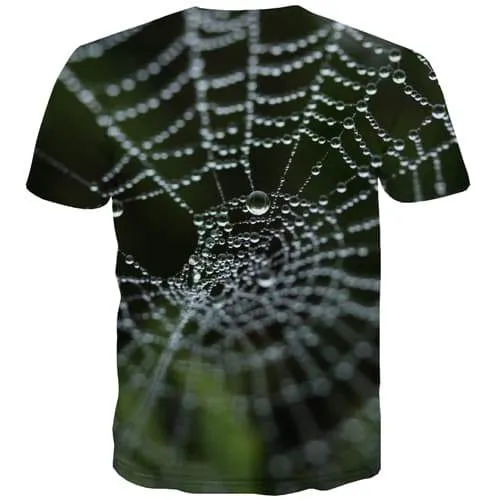 Spider Web T shirts Men Terror Tshirts Casual Halloween T-shirts 3d Hilarious Tshirts Cool Anime T-shirts Graphic Short Sleeve