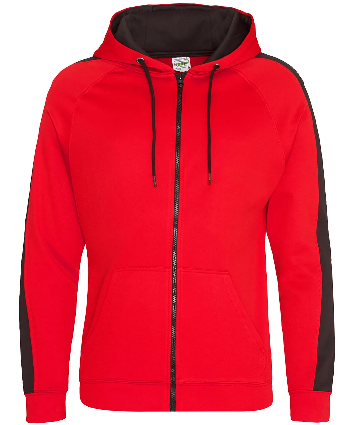 Sports polyester zoodie | Fire Red/Jet Black