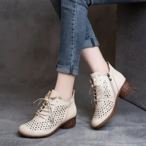 Spring Retro Comfortable Lace-up Chunky Shoes