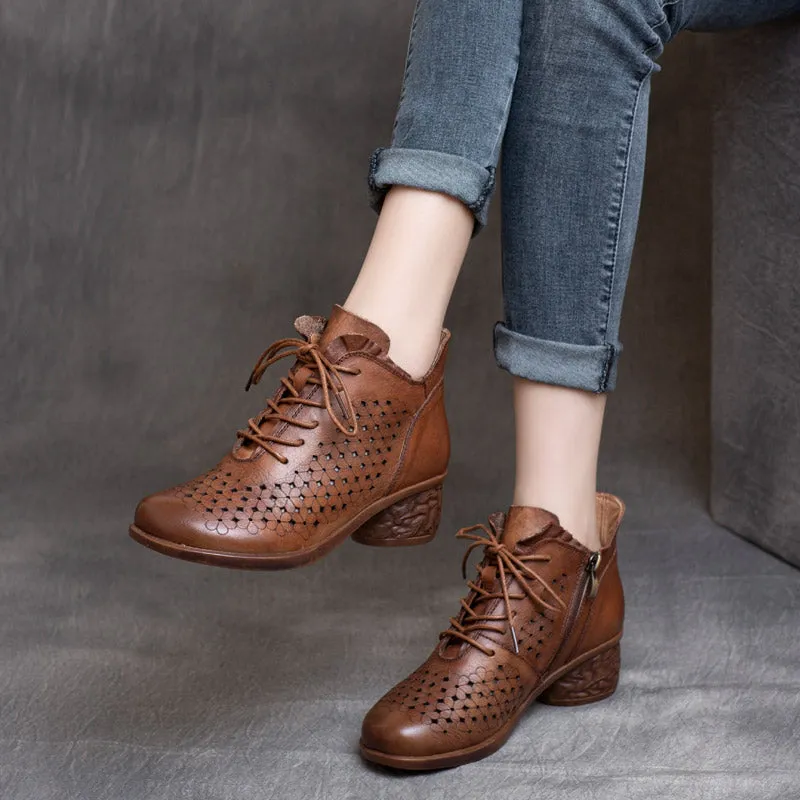 Spring Retro Comfortable Lace-up Chunky Shoes