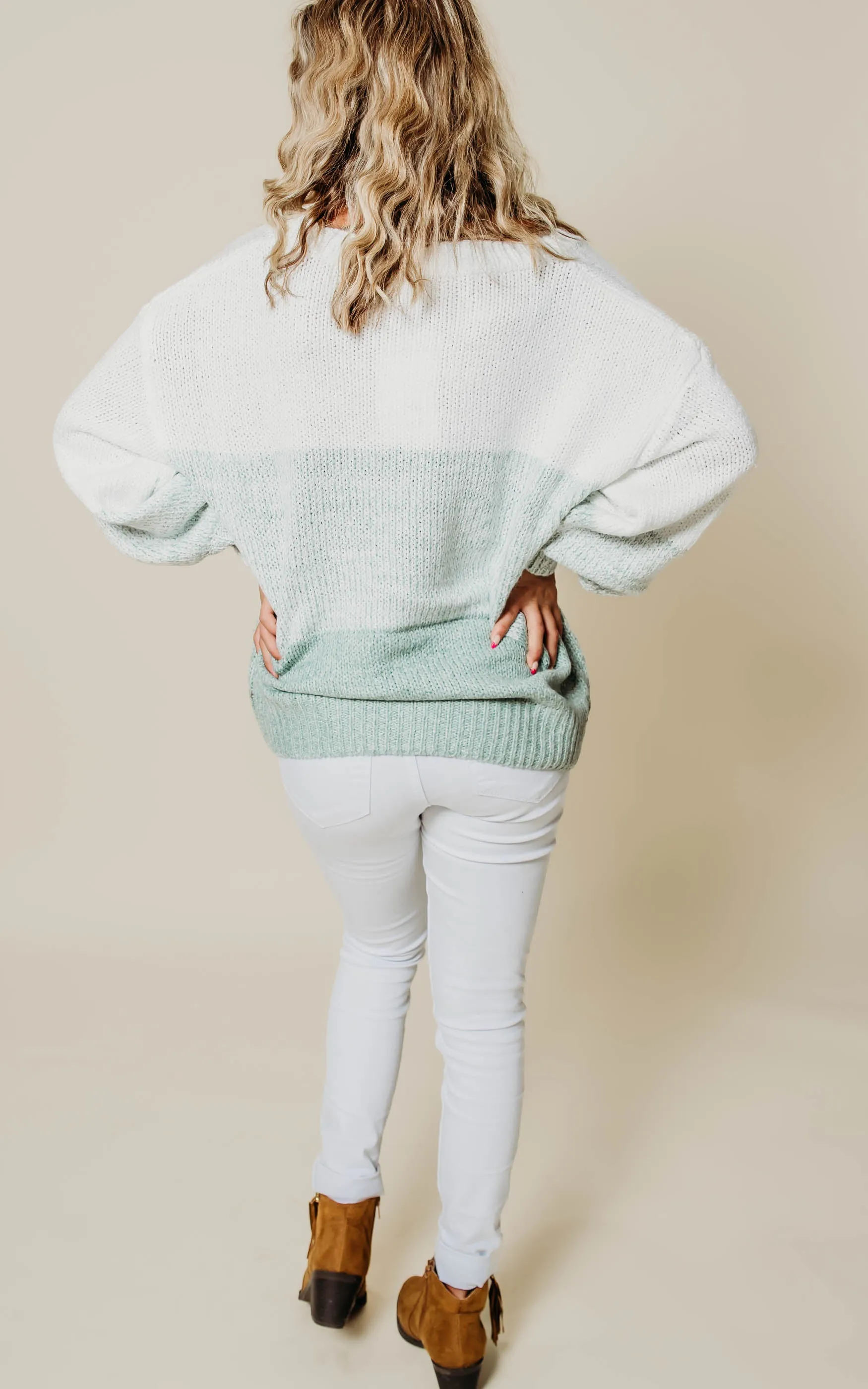 STRIPED OMBRE SOFT KNIT SWEATER | FINAL SALE