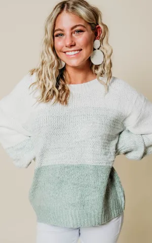 STRIPED OMBRE SOFT KNIT SWEATER | FINAL SALE