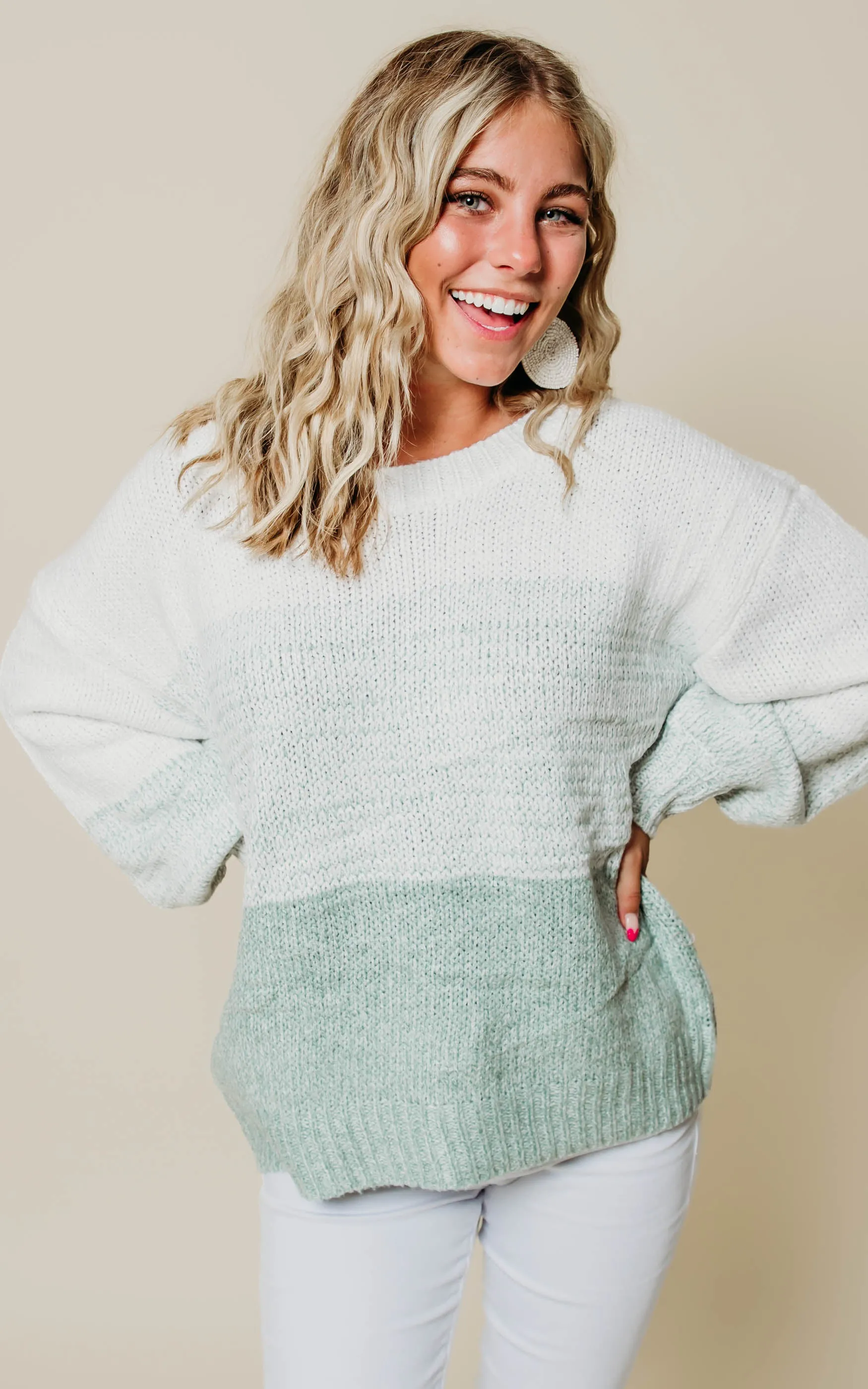 STRIPED OMBRE SOFT KNIT SWEATER | FINAL SALE