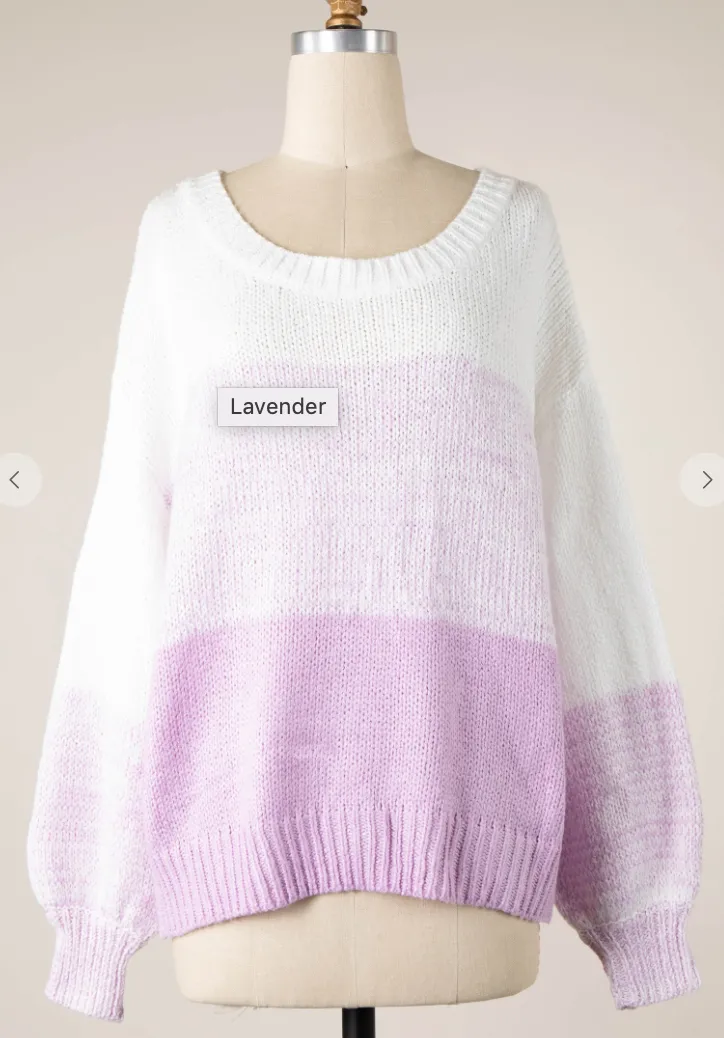 STRIPED OMBRE SOFT KNIT SWEATER | FINAL SALE