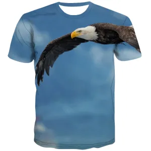 USA T shirts Men Animal T shirts Funny Raptor Tshirts Novelty Fly Shirt Print Eagle T-shirts 3d