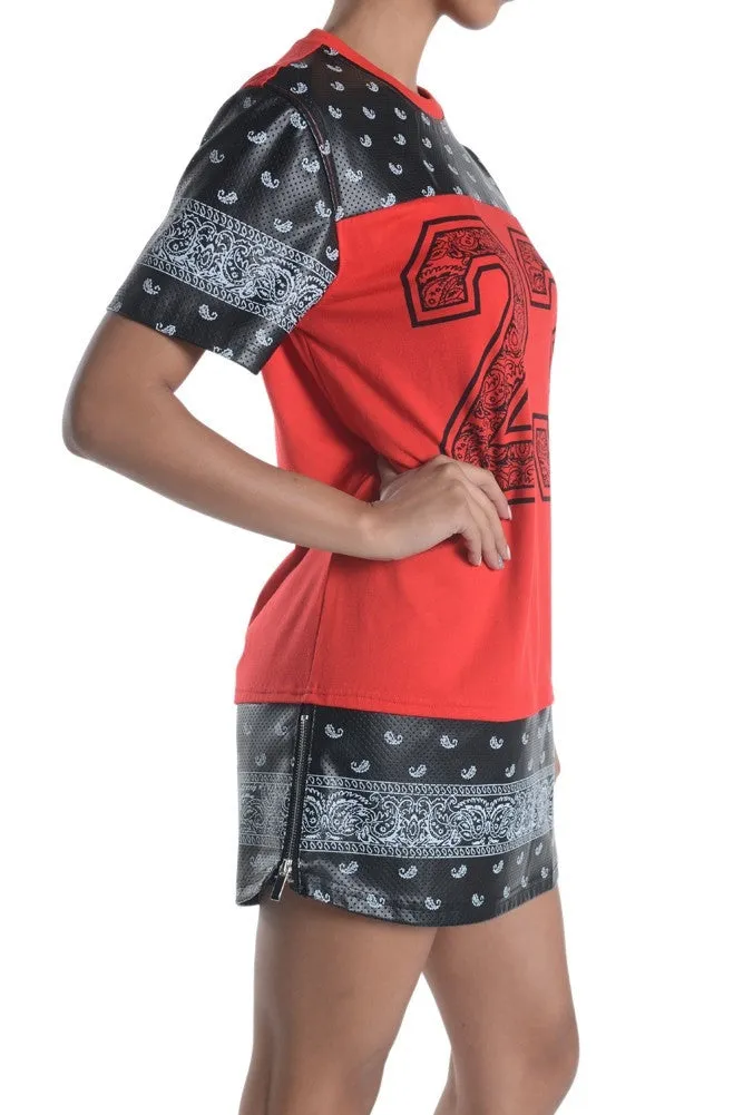 Women's Bandana Print Dress