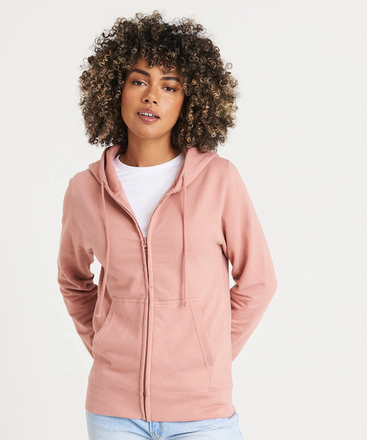 Womens college zoodie | Dusty Pink