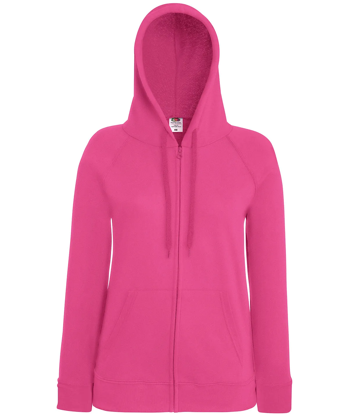 Womens lightweight hooded sweatshirt jacket | Fuchsia