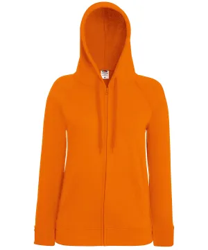 Womens lightweight hooded sweatshirt jacket | Orange