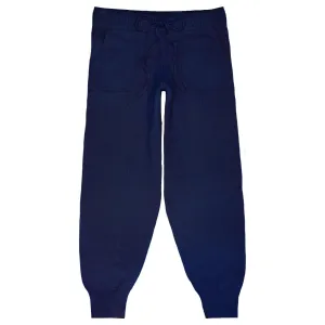 women's navy knit pant