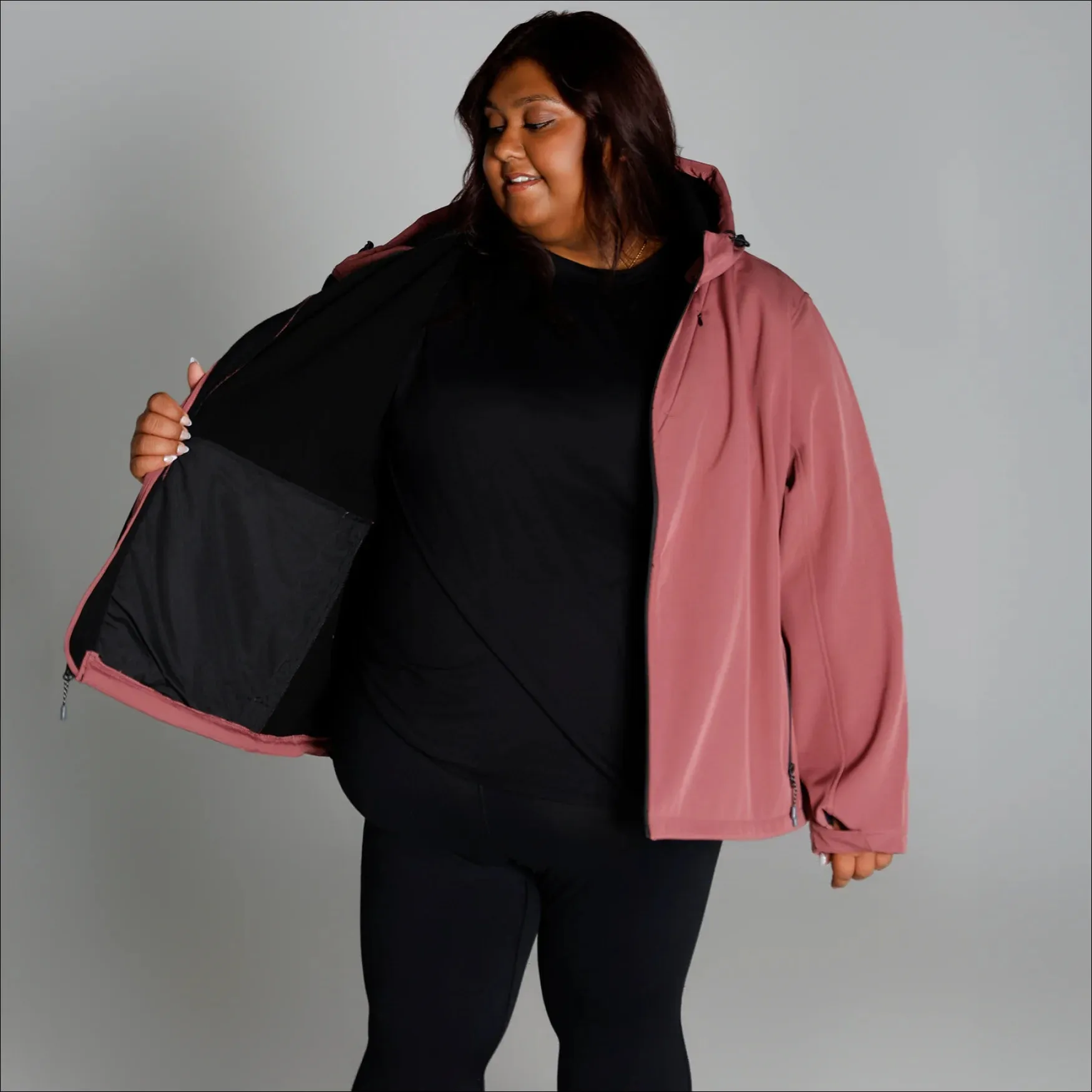 Women’s Plus Size Micro Fleece 1X-6X Soft Shell Jacket